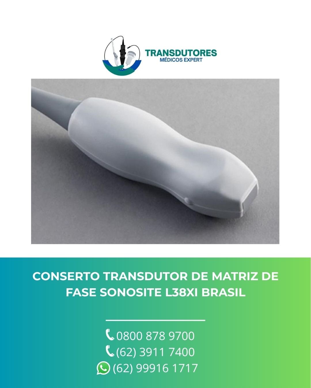 CONSERTO TRANSDUTOR DE MATRIZ DE FASE SONOSITE L38XI BRASIL