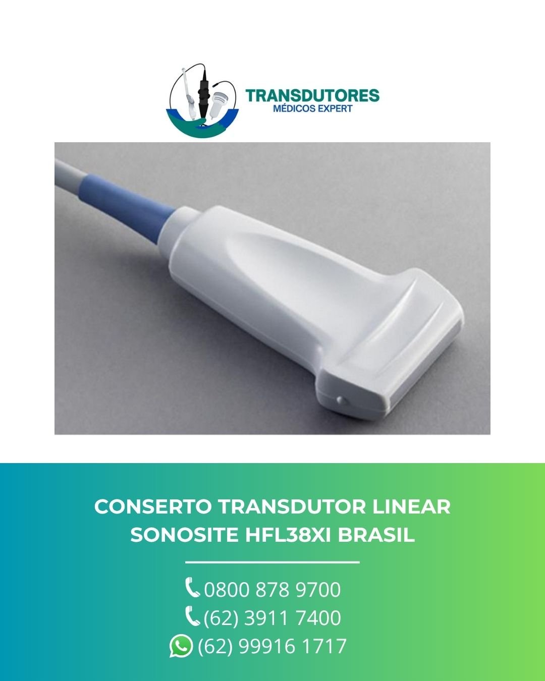 CONSERTO TRANSDUTOR LINEAR SONOSITE HFL38XI BRASIL