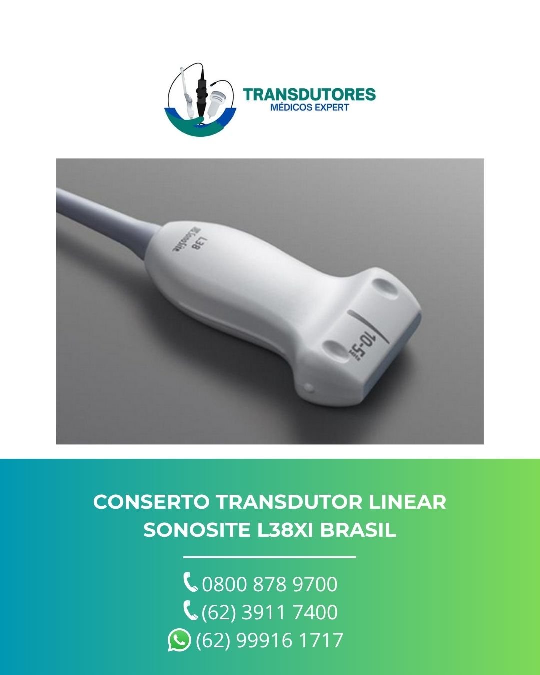 CONSERTO TRANSDUTOR LINEAR SONOSITE L38XI BRASIL