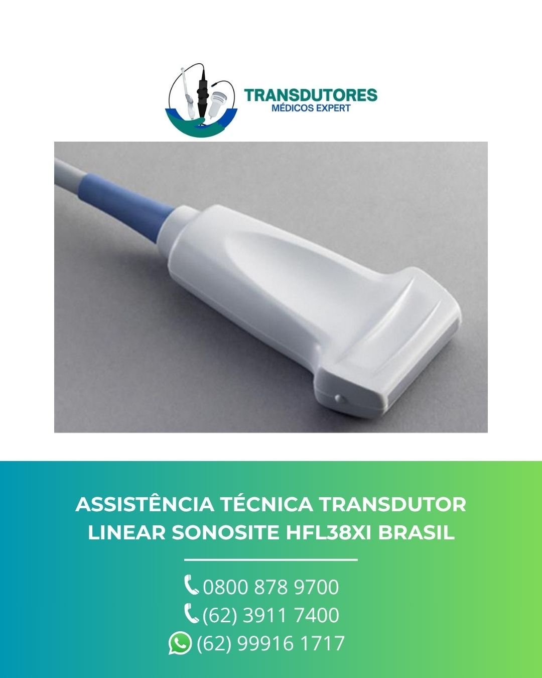 ASSISTÊNCIA TÉCNICA TRANSDUTOR LINEAR SONOSITE HFL38XI BRASIL
