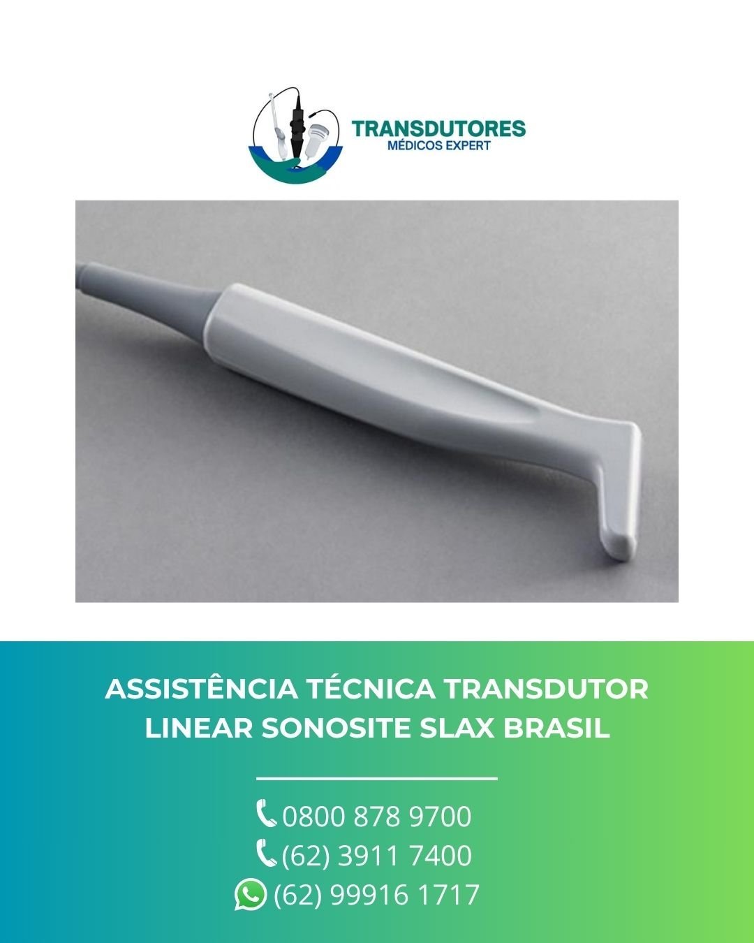 ASSISTÊNCIA TÉCNICA TRANSDUTOR LINEAR SONOSITE SLAX BRASIL
