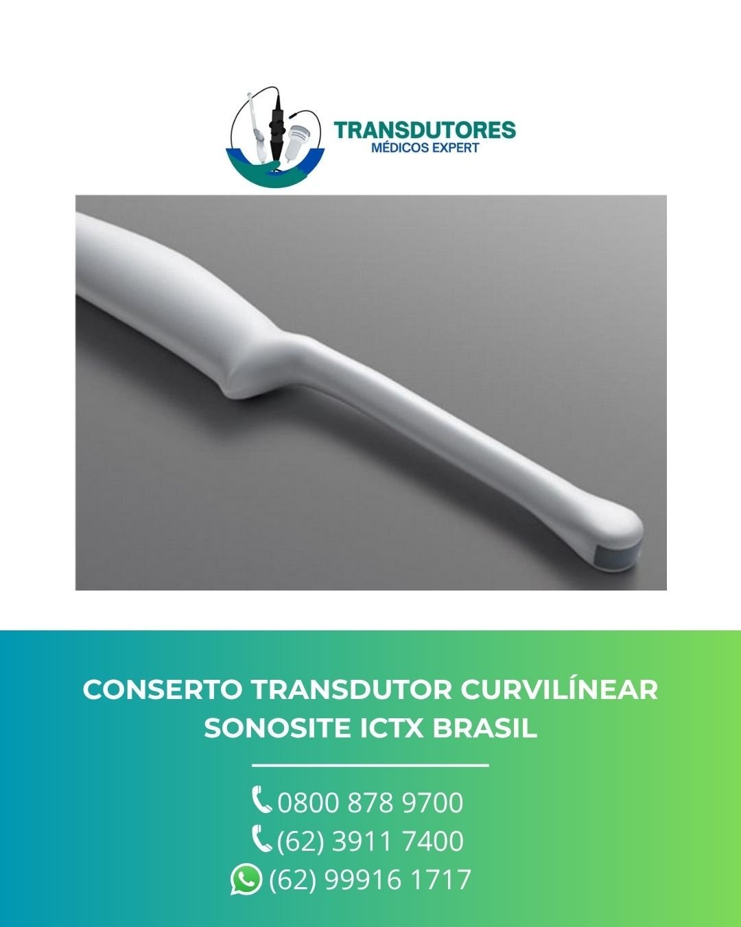 CONSERTO TRANSDUTOR CURVILÍNEAR SONOSITE ICTX BRASIL